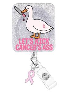 lot 12419 image: Plifal Breast Cancer Awareness Badge Reel Holder Clip - Funny Pink Ribbon Retractable ID Name Card Badge Reel with Charm Alligator Clip, Nurse Nursing Office Medical Worker Student Accessories Gifts