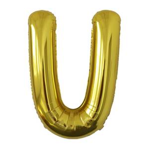 lot 12424 image: WEIKA U Letter Balloons, 40 Inch Large Gold Letter Balloons, A to Z Mylar Balloon Letters, U Foil Balloon, for Birthday, Baby Shower, Wedding, Anniversary Party Decoration