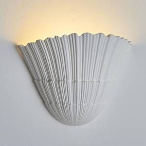 lot 13398 image: CozyCanyon White Gypsum LED Wall Sconce, Hardwired Indoor Wall Mounted Light Fixture Modern Minimalist Sconce for Bedroom Living Room Hallway Decor.