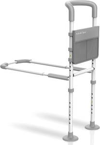 lot 13455 image: Agrish Bed Rails for Elderly Adults Safety, Bed Rails for Seniors Supports 350lbs with Motion Lights & Storage Pouch, Adjustable Bed Cane with Non-Slip Grip, Stable Bed Assist Rails for Seniors