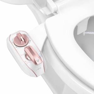 lot 13460 image: LUXE Bidet NEO 320 Plus - Warm Water, Dual Nozzle, Non-Electric Bidet Attachment for Toilet Seat, Patented Slide-In Install, 360° Self-Clean, EZ-Lift to Clean, Feminine & Rear Wash (Rose Gold)