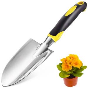 lot 14052 image: Garden Shovel, Trowel Garden Tool, Stainless Steel Heavy Duty Trowel, Soft Rubberized Non-Slip Ergonomic Handle, Hand Shovels for Digging, Planting, Transplanting, Weeding- Gardening Gift