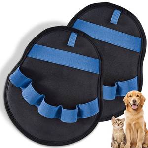 lot 14071 image: Lonfliness 2pcs Pet Hair Fur Removal Mitt Glove for Cats Dogs 5-Finger Electrostatic Reusable Pet Hair Remover Brush Tool for Couch Furniture Carpet Laundry Clothing (Blue)