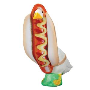 lot 14422 image: Fox Valley Traders Gaggleville Hot Dog Goose Outfit, Fits Large 23 H Statue