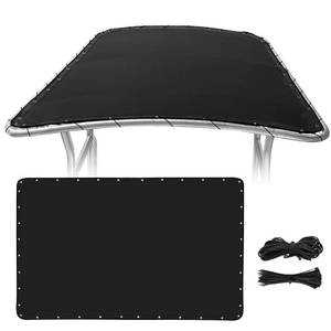 lot 14456 image: Yimisting 1200D T Top Canvas Replacement, Heavy Duty Waterproof Boat t top Canvas Replacement for Center Console Boat Cover T-Top with Storage Bag,Signal Black 71 x 56