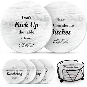 lot 14468 image: Funny Coasters - Perfect White Elephant Gifts - Unique Gifts for Women Men - Cool Friend Gifts - Secret Santa Gifts - Gag Gifts - Couples Gifts - Funny Housewarming Gifts - Birthday