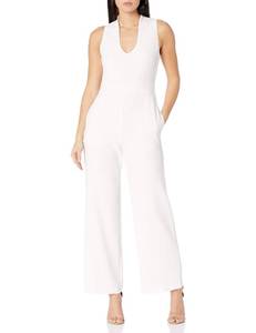 lot 14471 image: Vince Camuto Petite Scoop Neck Crepe Jumpsuit, Ivy, 12P