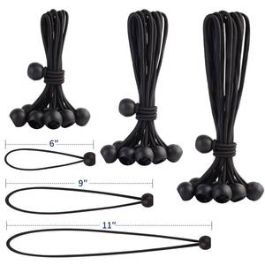 lot 14474 image: Skytened 30PCS of 3 Sizes Ball Bungee Cords, 6, 9, 11 Inch Tarp Canopy Bungee Balls, Heavy Duty Tie Down Cord for Shelter, Gazebo, Camping, Tent, Cargo, Holding Wire and Hoses (Ball Size 1 inch)
