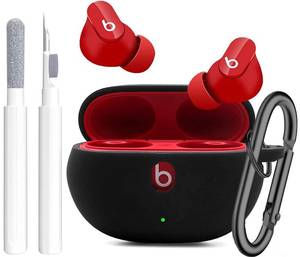 lot 14491 image: Olytop for Beats Studio BudsBuds  Case with Cleaner kit 20212023, Soft Silicone Cover New Beat Studio Buds Plus Protective Skin with Keychain for Beat Studio BudsBud Plus Charging Case, Black