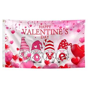 lot 20001 image: Valentines Day Flag 3x5 FT Love Heart Flag with Brass Grommets for Home & Garden Decor