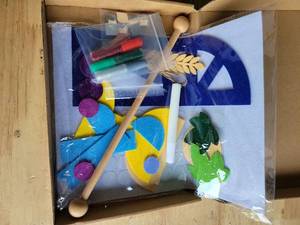lot 20002 image: First Communion Wooden Craft Activity Set with Felt Shapes Markers and Tools