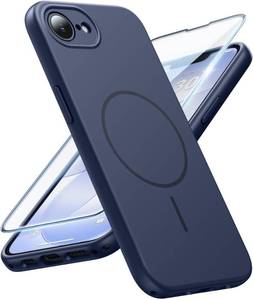 lot 20007 image: FNTCASE for iPhone 17e & iPhone 16e Case Compatible with Magsafe Solid Matte Magnetic Phone Cover with Full Camera Protection Screen Protector Military Grade Shockproof Protective, Blue