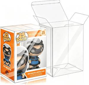 lot 20009 image: Gdsun Protector Cases for 4 Inch Figures, Crystal Clear Display Box with Lock - Dust, Fog, Scratch & Fingerprint Resistant, Flexible Shatterproof PET Plastic (Non-Yellowing), Includes Clean Cloth