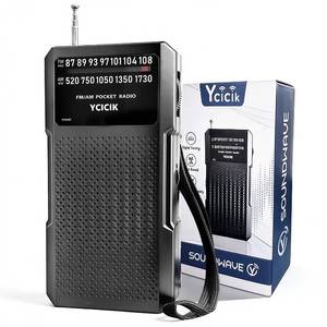 lot 20416 image: Ycicik Radios Portable Am Fm, Battery Operated Radio with Headphone Jack & Back Clip, Pocket Radio with Long Range Reception for Seniors Elderly, Indoor Outdoor Camping Travel (Black)