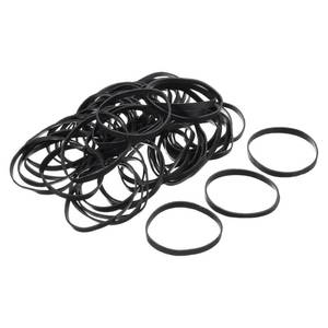 lot 20430 image: MECCANIXITY 100 Pack Rubber Band Stretchable Rubber Elastic Band Black 50mm x 5mm Hair Rubber Bands for Home Office