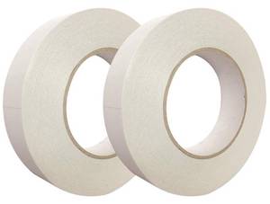 lot 20446 image: Heavy Duty Banner Hem Tape Double Sided 1 Inch x 164 Feet  55 Yard - 2 Pack (White)