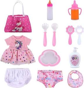 lot 3198 image: Baby Reborn Gift Set with Clothing, Accessories and Bottle