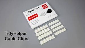 lot 6307 image: TidyHelper Cable Clips Upgraded 100 PCS Small Black and White