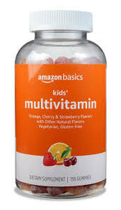 lot 12437 image: Amazon Basics Kids Multivitamin Gummies 190 Count