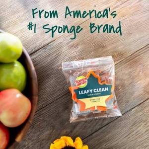 lot 14060 image: Leafy Clean Scrub Sponge with Effective Gentle