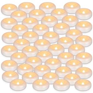 lot 1523 image: CAKETYCG Set of 48 Waterproof Flameless Floating Tealights, 120 Hour Warm White Battery Flickering LED Tea Lights Candles - Wedding, Party, Centerpiece, Pool & SPA...