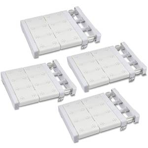 lot 1524 image: Gerrii 4 Pcs Closet Tension Shelf Rod Expandable Shelf Locker Organizer Adjustable Storage Rack Scalable Layered Divider Separator for Cabinet Wardrobe Kitchen Bathroom (10.83-17.91)