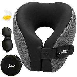 lot 1554 image: jiaao Neck Travel Pillow Memory Foam 360° Neck Support Pillows for Airplane