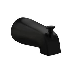 lot 2157 image: PULSE ShowerSpas 3010-TS-MB Matte Black NPT Connection Tub Spout with Diverter, 2.5 x 2.5 x 5.5