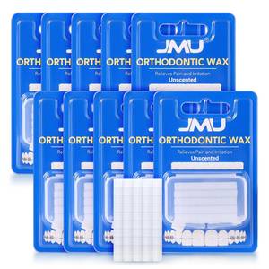 lot 2188 image: JMU Orthodontic Wax for Braces 10 Pack, Precut 500 Braces Wax Dots, Dental Wax Unscented