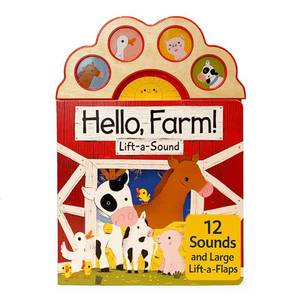 lot 2196 image: Hello, Farm A Lift-a-Flap Animal Sound Book - Includes 12 Sounds and Big Flaps