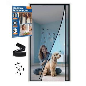 lot 2198 image: CANLENE Magnetic Screen Door Left Right Side Opening Polyethylene Terephthalate Mesh Greater Than Fiberglass and Polyester Easy Install