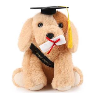lot 3250 image: Chalyna 10 Inch 2026 Graduation Gift Dog Stuffed Animal Plush Golden Retriever with Diploma Tassel Graduation Hat Embroidered Blessings Preschool Kindergarten Gift for Friends, Relatives, and Kids