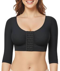 lot 4019 image: BRABIC Upper Arm Shaper for Women Fajas Post Surgery Compression Sleeves Front Closure Bra Arm Lipo Shapewear Tops(Black, Medium)