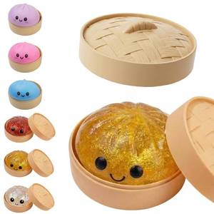 lot 4033 image: Dumpling Squishy, Dumpling Squishy Mystery Box, Mystery Dumplings Box, Colorful Dumplings Stress Balls Fidget Sensory Toy, Easter Basket Stuffers Party Favors (Gold)