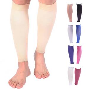 lot 4495 image: Doc Miller Calf Compression Sleeve 1 Pair 15-20 mmHg Firm Support Graduated for Sports Running Recovery Shin Splints Varicose Veins (Pale Skin, M)