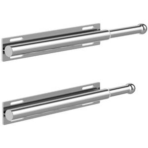 lot 4499 image: 2 Pack Valet Rod for Closet Retractable, 13.4-23.2 Pull Out Clothes Hanger Rail, Heavy Duty Alloy Steel Side Mount Wardrobe Bar, Adjustable Organizer Rack for Laundry, Bathroom, Entrance (Nickel)