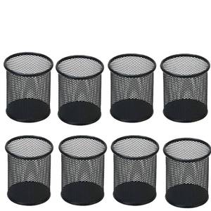 lot 5132 image: SNOW COOLER Pen Holder Mesh Pencil Holder Metal Pen Holder Pencil Holder for Desk Office Pen Organizer Black, 8 Pack