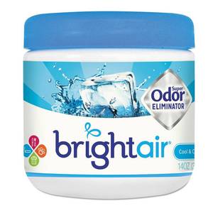 lot 6334 image: BRIGHT Air Super Odor Eliminator, Cool And Clean, Blue, 14 Oz Jar