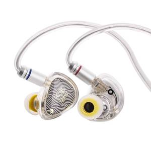 lot 6346 image: Linsoul TANGZU Waner S.G II In Ear Monitor,HiFI Wired Earbuds,10mm Dynamic Driver PET Diaphragm Gaming IEM Earphones with 2Pin Detachable OFC Cable for Audiophile DJ Stage (Clear White, 3.5mm No Mic)