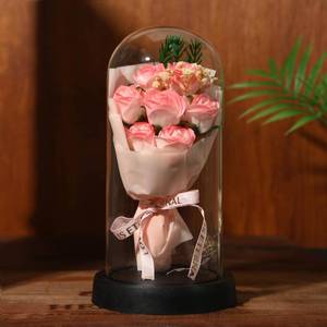 lot 6369 image: isthKUBW Preserved Flowers Artificial Pink Roses Bouquet for Boyfriend Girlfriend Mom Romantic Gifts for Him Her Wedding Anniversary Mothers Day Birthday Eternal Rose Presents for Wife Husband