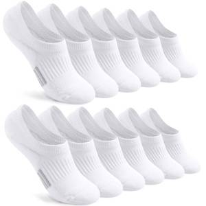 lot 6389 image: Toes Home No Show Socks Womens Cushioned Low Cut Athletic Hidden Liner Socks for Sneakers Footies Ankle Sports Invisible Running Socks 6 Pairs White Size 6-9