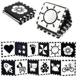 lot 6410 image: URMYWO Black and White Tummy Time High Contrast Newborn Toys 0-3 Months, Soft Baby Book, Visual Stimulation Montessori Sensory Infant Toys 0-6-12 Months, Shower Gift for Boys Girls