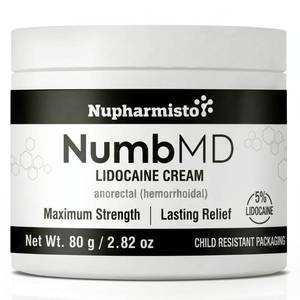 lot 6424 image: Numbing Cream Maximum Strength 5% Lidocaine Long Lasting Numbing Cream with Emu Oil and Arnica for Hemorrhoids and Other Minor Anorectal Irritations 80 g  2.82 oz
