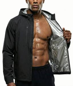 lot 6476 image: Junlan Sauna Suit for Men - Sweat Suit Sauna Jacket for Gym Workout(Black, 4X-Large)