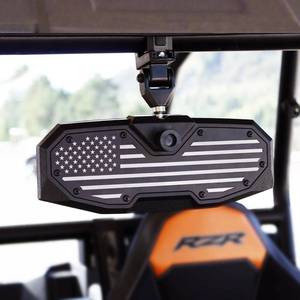 lot 9343 image: Esploratori UTV Rear View Mirror,2026 New Flag UTV Mirrors-High Density 360° Adjustable Angle for 1.5 to 2.0 in Round Roll Cage,Compatible with Polaris RZR,Pioneer SXS,Kawasaki Mule KRX,Can Am X3