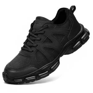 lot 9359 image: Furuian Steel Toe Shoes for Men Women Lightweight Safety Work Shoes Breathable Steel Toe Sneakers for Women Men Comfortable Breathable Safety Sneakers Unisex All Black Women10.5Men9