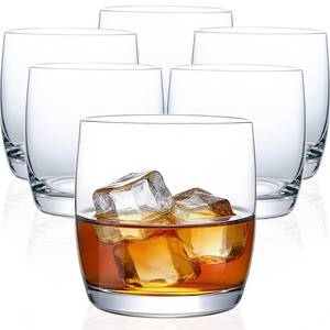 lot 9361 image: FTYSTALL Whiskey Glasses Set of 6, 12 oz Crystal Rocks Glass, Old Fashioned Bourbon Glass for Cocktail, Scotch and Vodka for Men Women, Clear Lowball Short Drinking Glasses, Anniversary Birthday Gifts