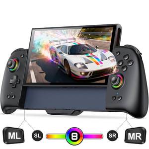 lot 9380 image: Spican Switch 2 Controller, Switch 2 Accessories Wireless Pro Controller with No-drift Hall Effect Joystick, 4 RGB Mode, 10H Battery, Turbo&Macro, Full-Size Hand-Curve Design Comfort for Nintendo Switch 2 Games