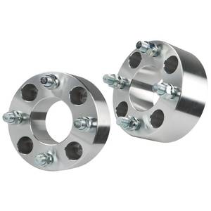 lot 9389 image: WFLNHB 2pcs Golf Cart Wheel Spacers 2 inch 4x101.6mm Hub Bore 62mm Thread Size 12x20 Silver Replacement for Golf Carts
