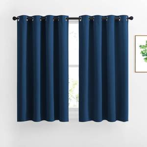 lot 9396 image: NICETOWN Blackout Curtains and Drapes for Kitchen - Thermal Insulated Solid Grommet Top Blackout PanelsDraperies for Kids Room (1 Pair, 52 x 54 inches in Moroccan Blue)